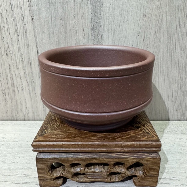 景韵鸿鹄原矿紫砂紫泥—圆柱主人杯