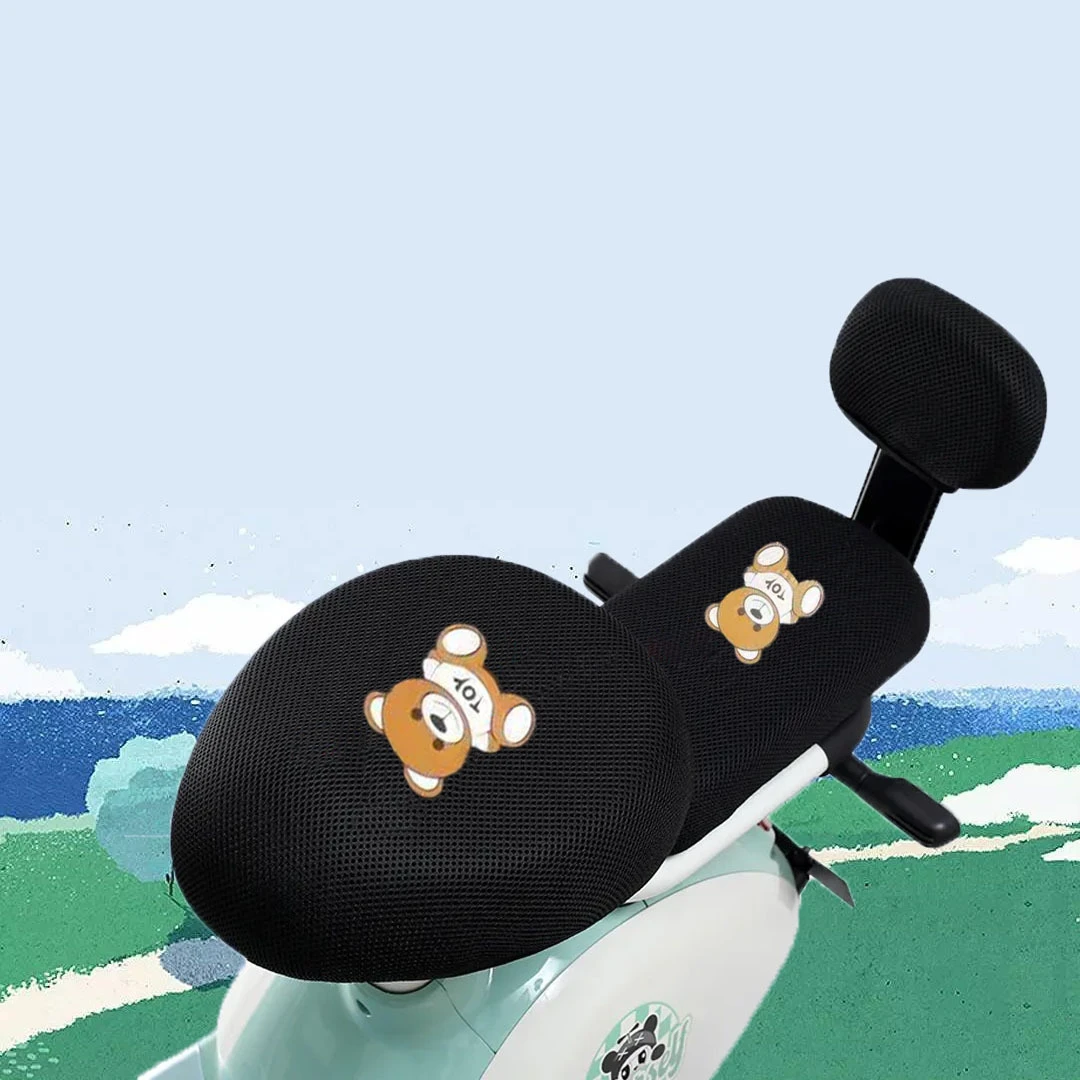 电动车座套防晒小电驴坐垫套透气电瓶车隔热垫舒适四季通用后座