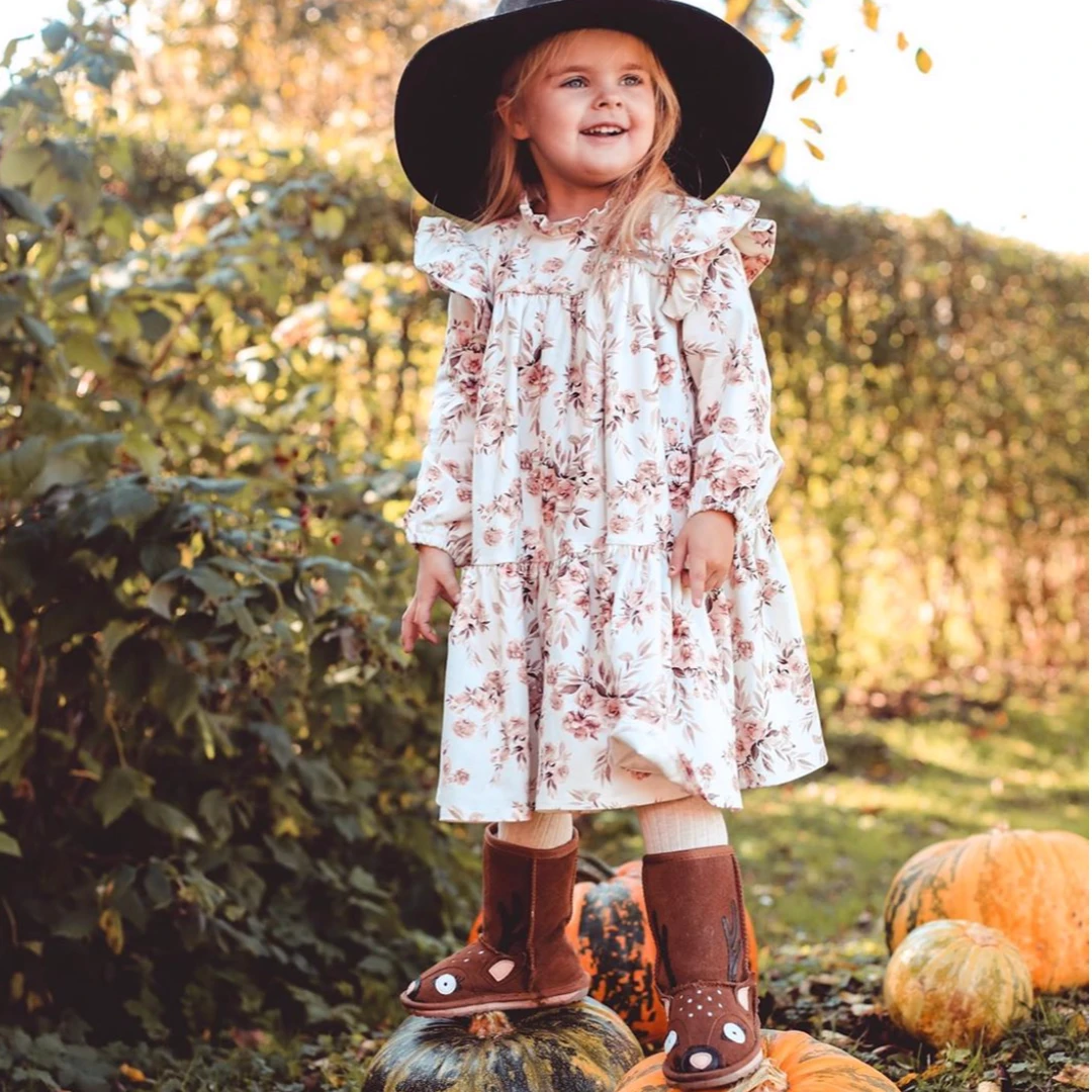 EMU Australia男女童中筒加绒加厚雪地靴麋鹿保暖靴子K12073