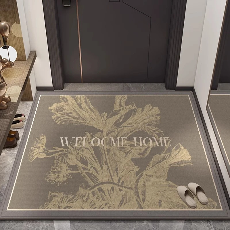 入户地垫进门地毯2024新款高档门口脚踏垫耐脏免洗可裁剪玄关门垫