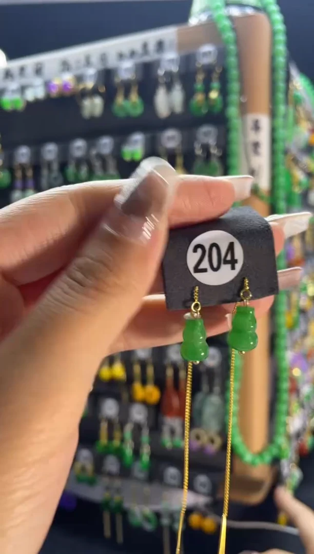 【闪购商品】翡翠耳饰银S925镶嵌204..