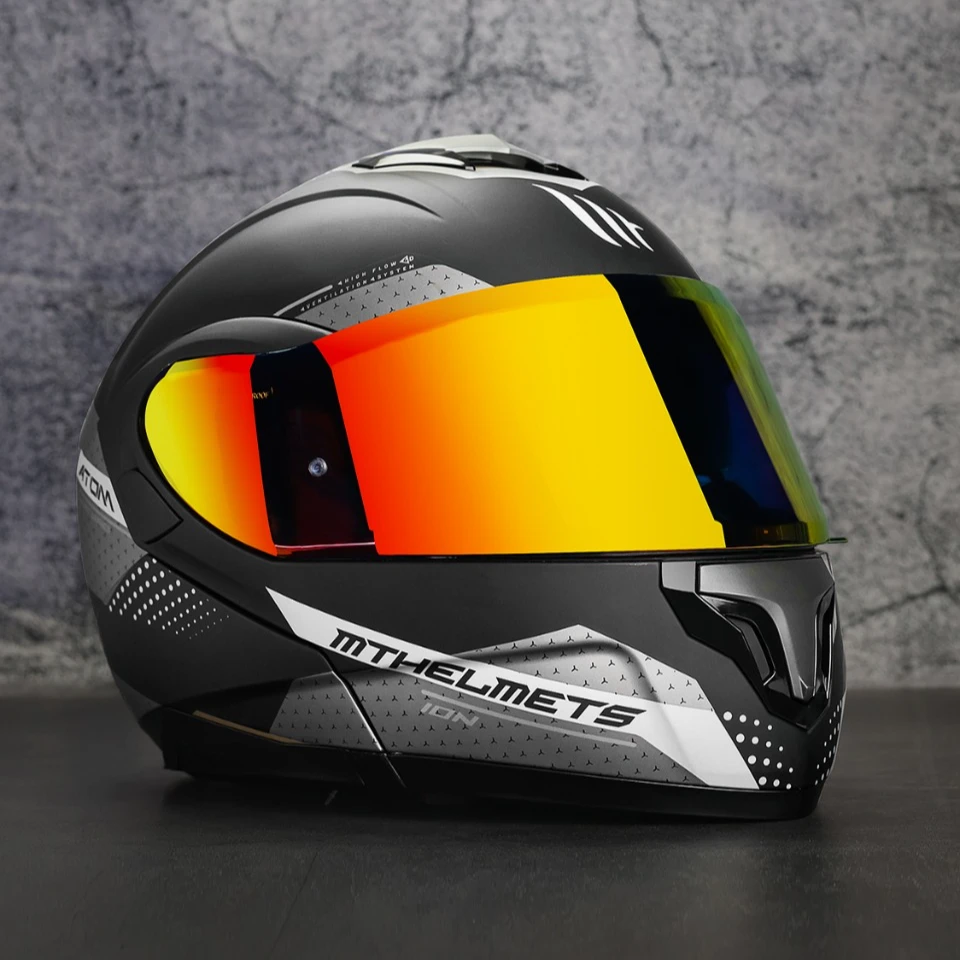 MT揭面盔起源系列机车摩托车头盔透气四季双镜片3c认证男女全盔