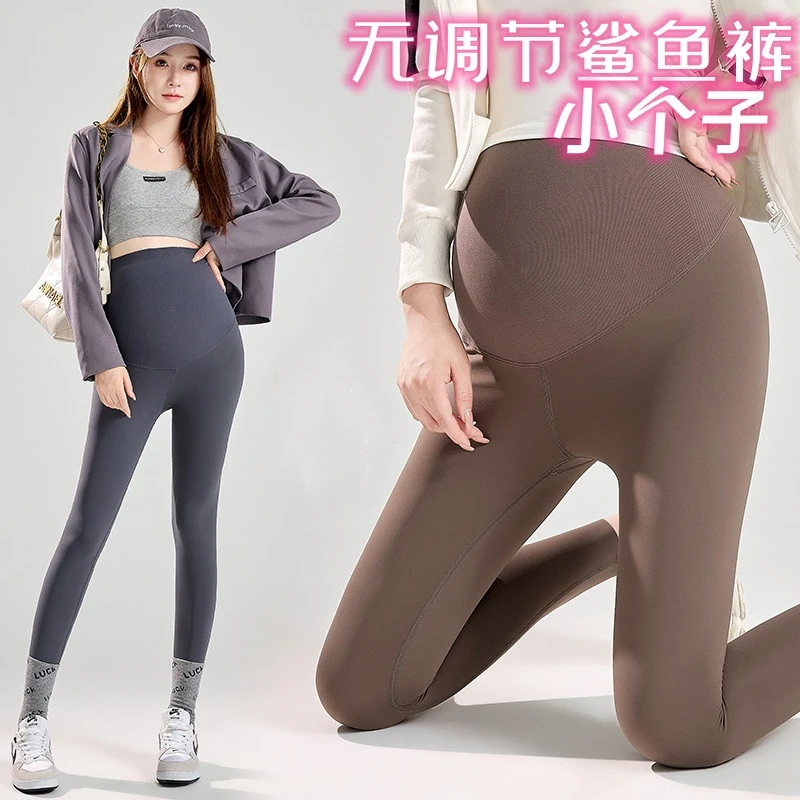 150小个子孕妇鲨鱼裤无痕春秋季外穿时尚瑜伽芭比裤夏季155无调节
