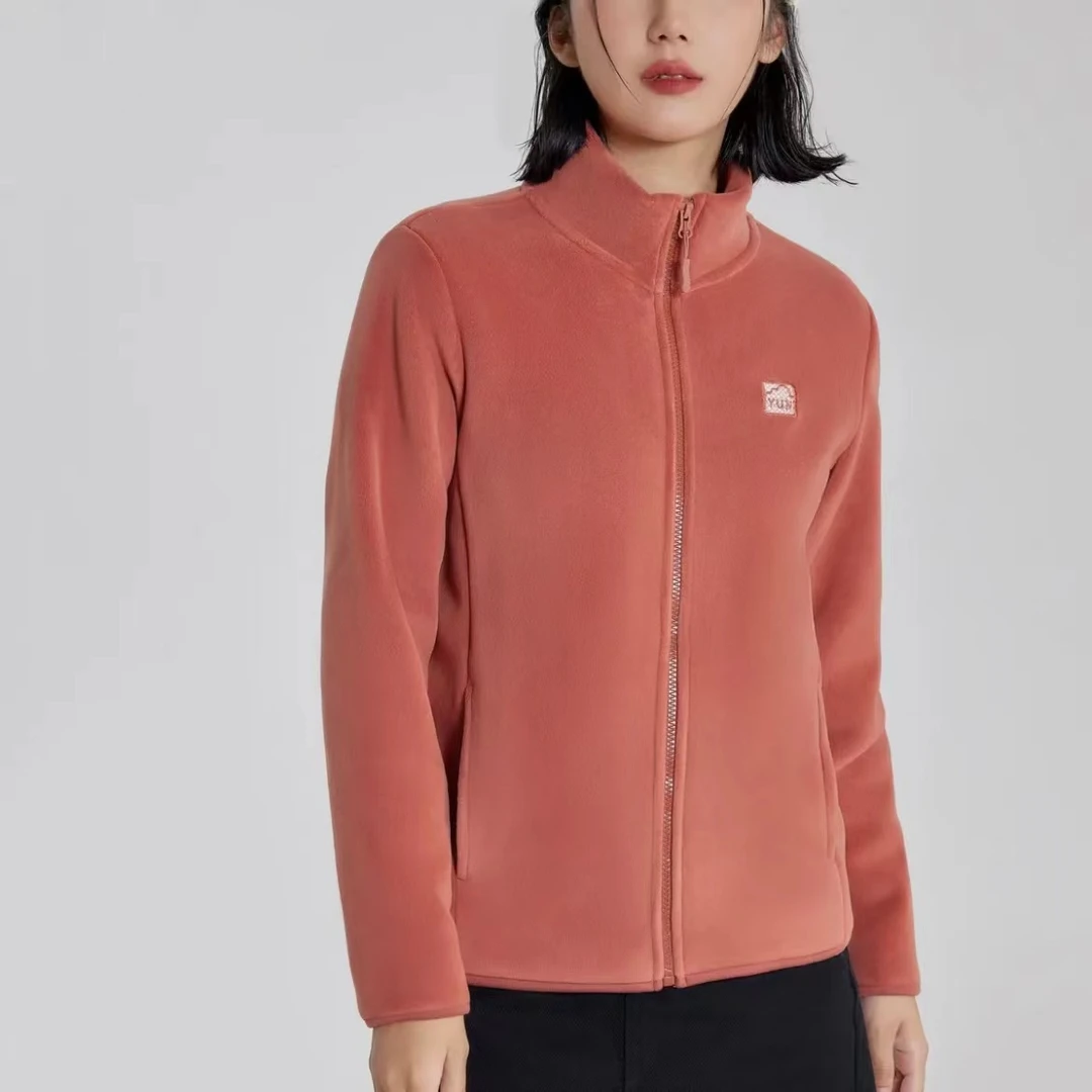 冬款850克加绒加厚北极绒云感奥粒绒外套纯色保暖休闲外套2070