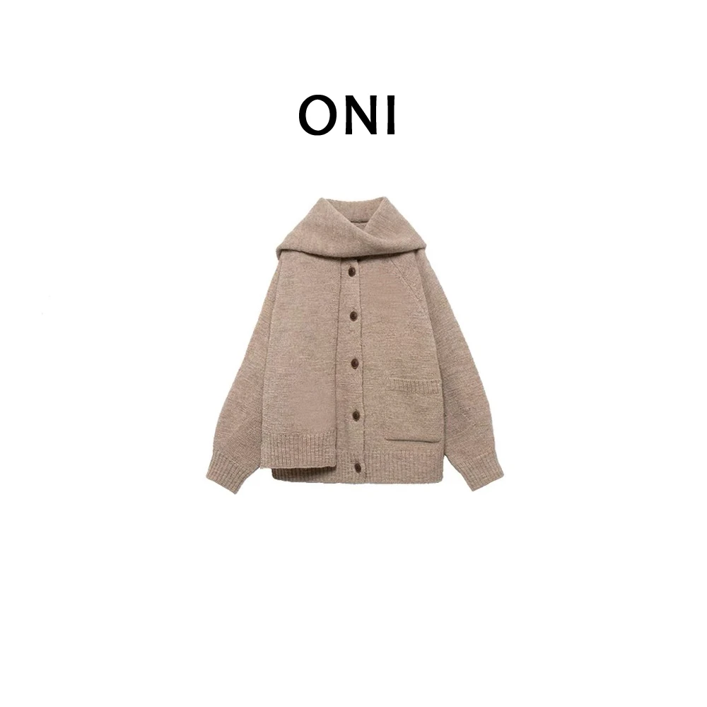 OUNI “ 温岛七公里 “ Vi*~ 星球刺绣毛衣开衫女