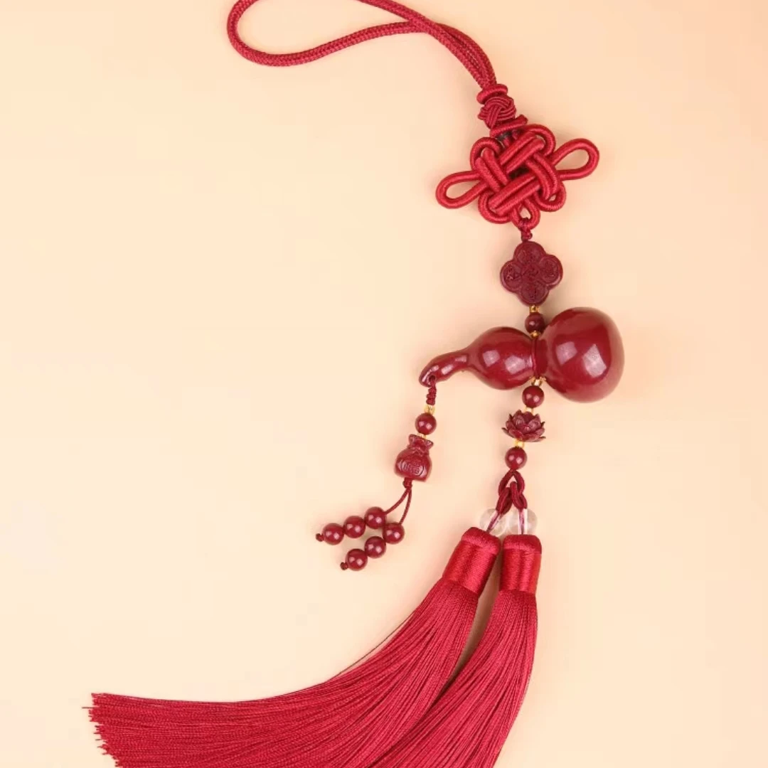 含辰砂工艺品朱砂车挂挂饰紫金砂