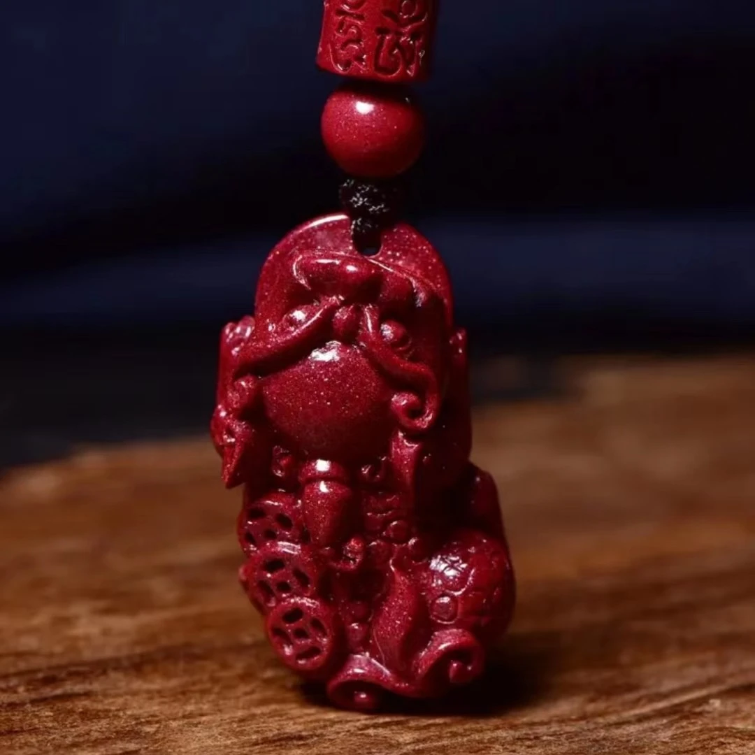 含辰砂工艺品朱砂貔貅吊坠紫金砂