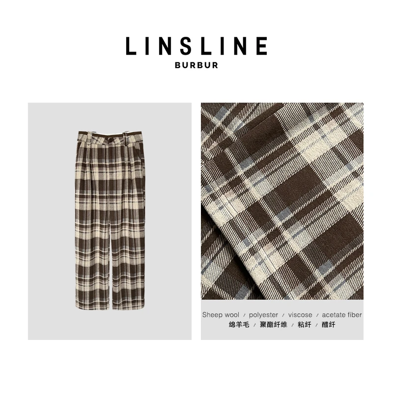 LINNN'S24秋冬“HOME”意大利羊毛 设计师风 格仔时装裤