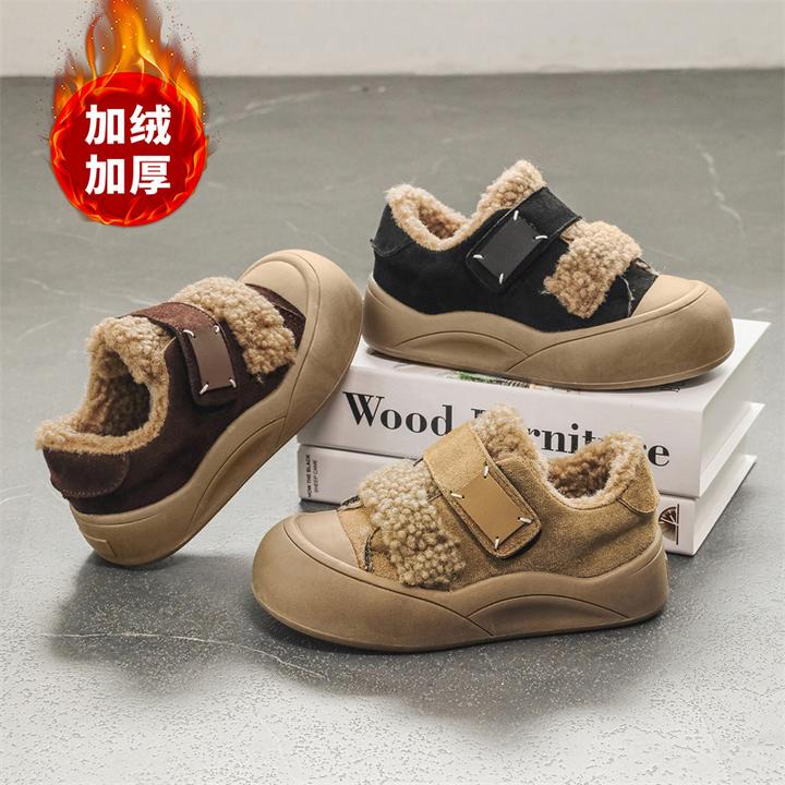 冬季新款男童棉鞋秋冬鞋子加绒鞋冬款雪地靴毛毛鞋