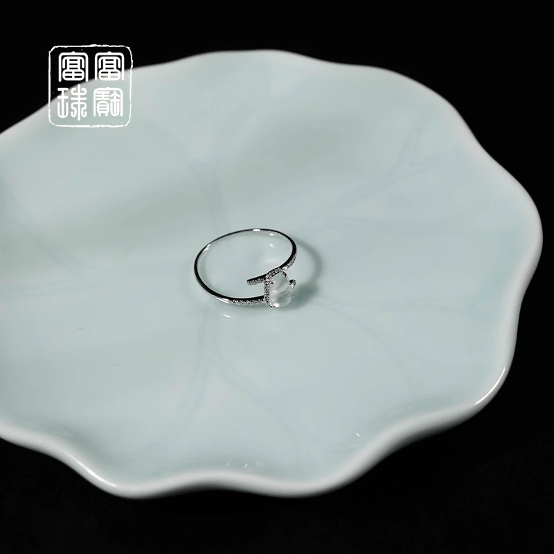 【光夕】富富珠宝 翡翠18k金时尚戒指（天然珠宝多样性发）