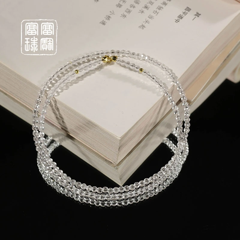 【净化】富富珠宝 水晶18k金简约气质手串（天然珠宝多样性发）