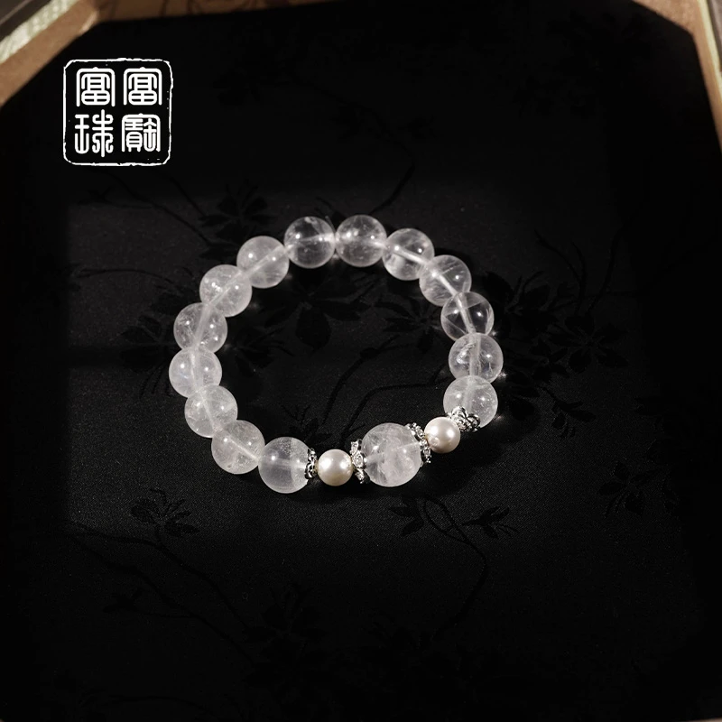 【白幽灵】富富珠宝 水晶时尚百搭手串（天然珠宝多样性发）