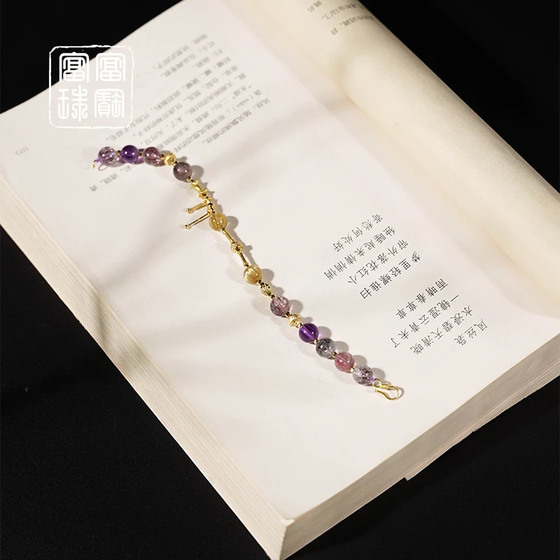 【琴谱】板钛晶 水晶18k金百搭手链（天然珠宝多样性发）