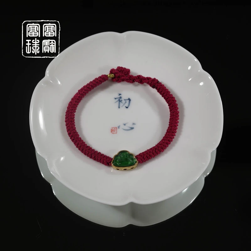 【红福】富富珠宝 翡翠18k金时尚手绳（天然珠宝多样性发）