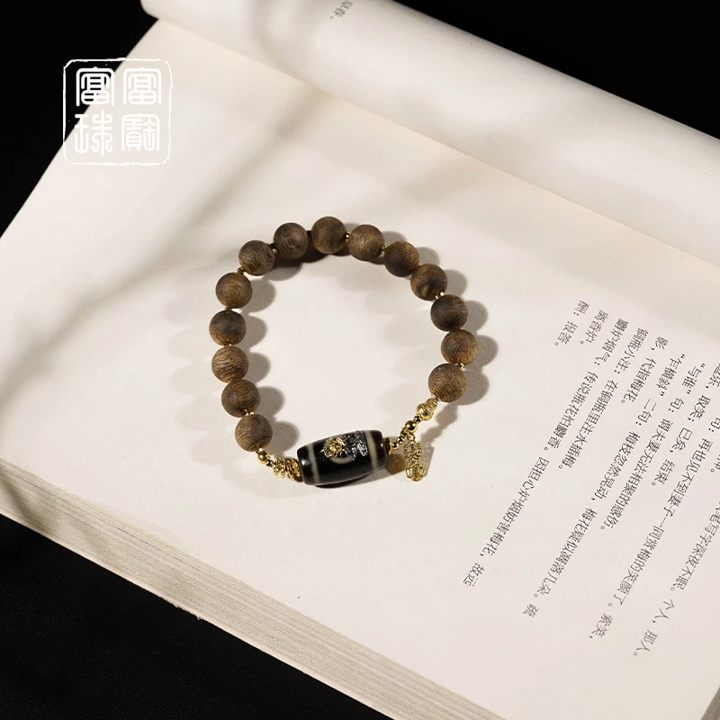 【天地】富富珠宝 沉香18k金手串（天然珠宝多样性发）