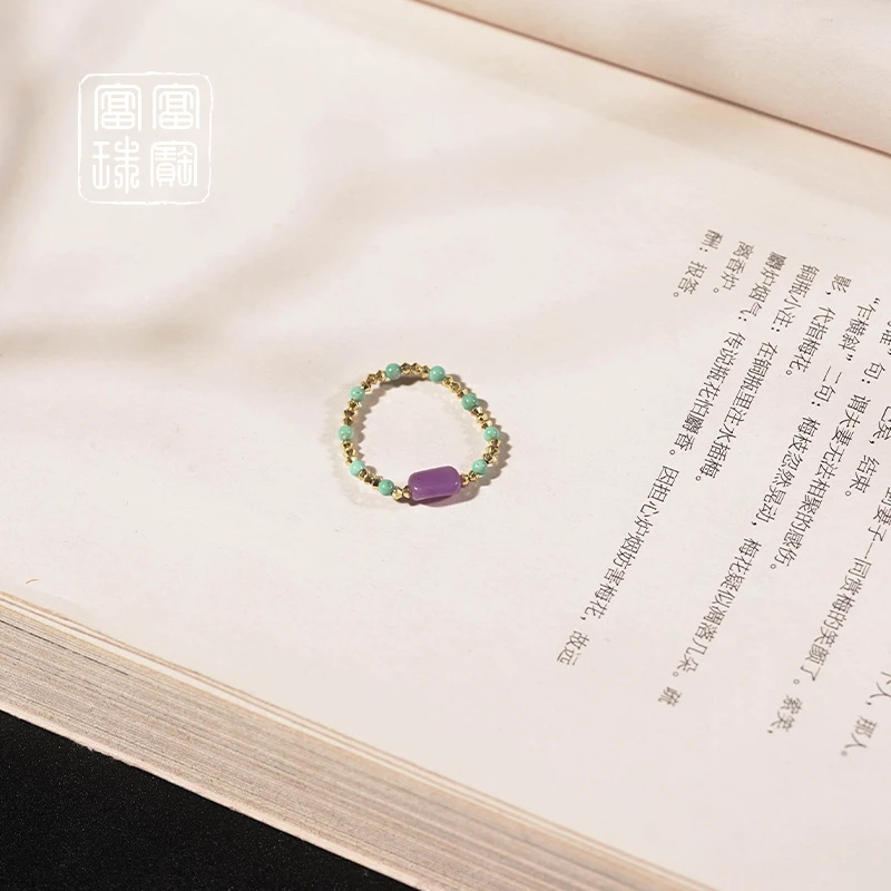 【盈盈】富富珠宝 舒俱来18k金气质戒指（天然珠宝多样性发）