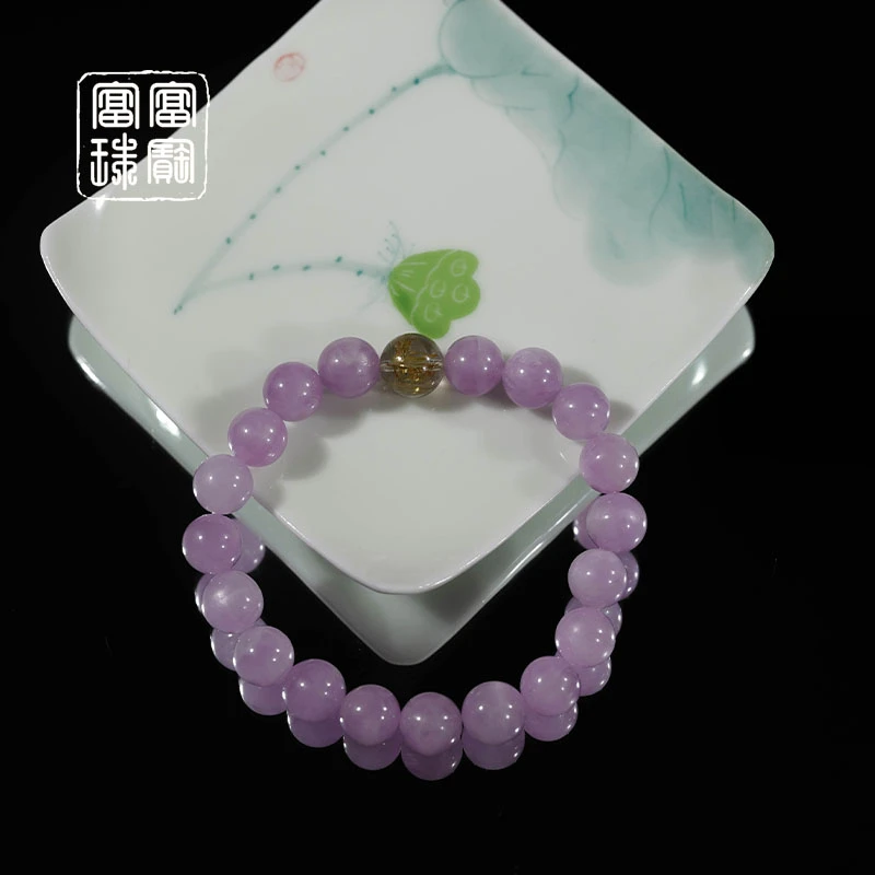 【爱己】富富珠宝 锂辉石水晶百搭手串（天然珠宝多样性发）