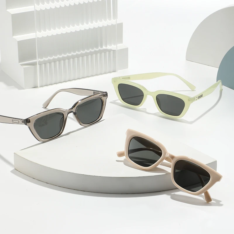 网红复古小框猫眼墨镜男女款个性辣妹百搭高级感防紫外线太阳镜潮