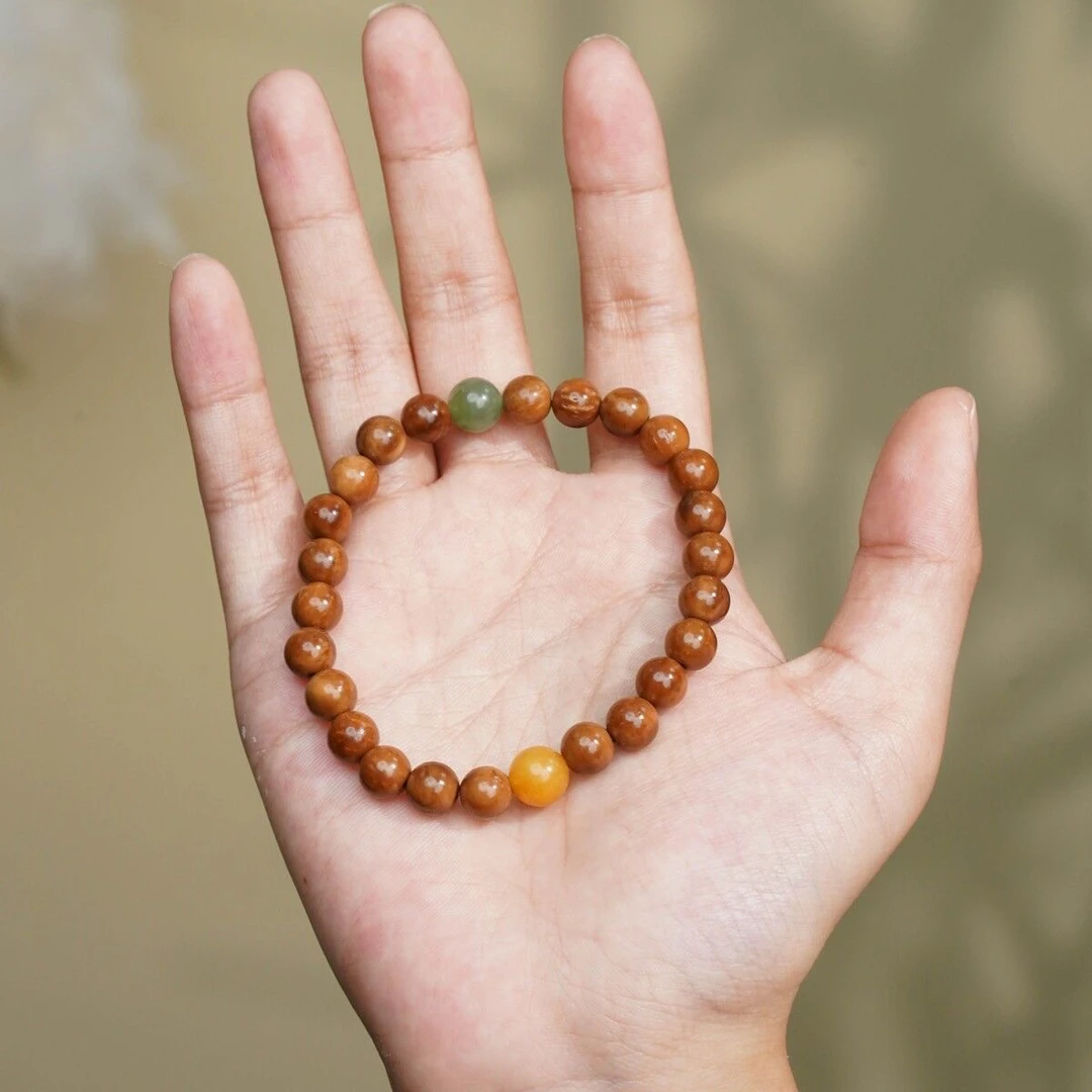 贡木越盘越香0.8单圈绕指柔文玩手串饰品原创