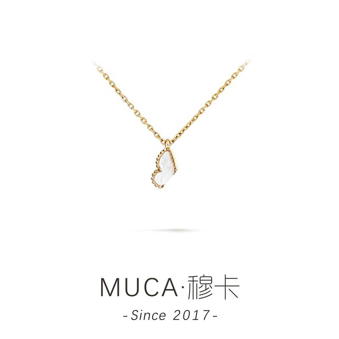 铜合金项链 白色小蝴蝶轻奢简约个性时尚气质项链X089