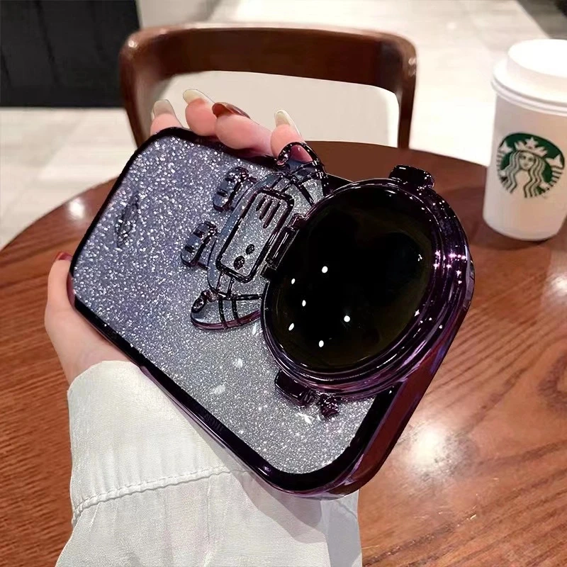 潮牌宇航员16promax适用17苹果14手机壳15个性13男女12隐形支架