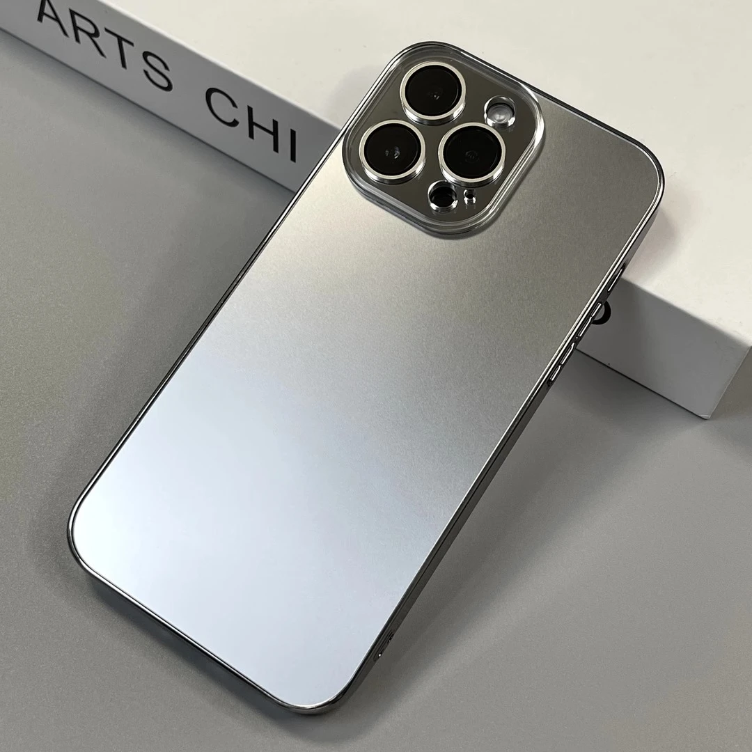 高级简约纯色苹果15promax手机壳iPhone14带镜头膜13防摔12保护壳
