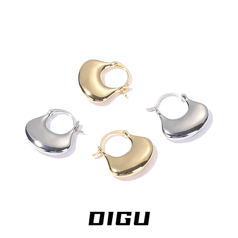 嘀咕家 铜合金耳饰 包包造型耳环女独特简约百搭耳扣个性耳饰