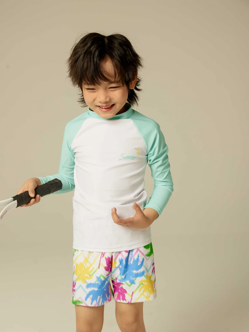 儿童连体分体泳衣泳裤男童抗氯青少年训练竞技比赛高弹游泳衣