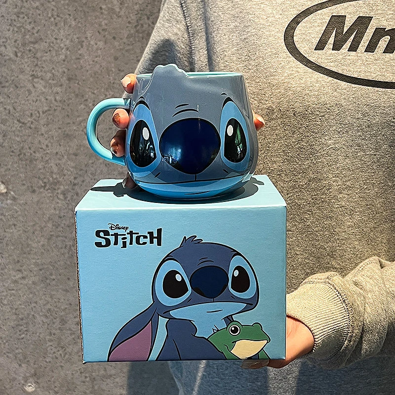 史迪仔马克杯陶瓷咖啡杯新款水杯高颜值家用情侣咖啡杯子生日礼物