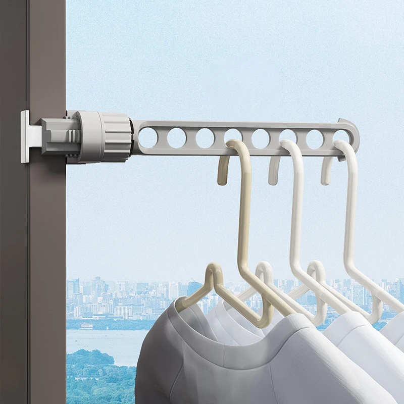 窗框晾衣架卡扣式窗台阳台晾衣神器旅行衣架窗户飘窗外晒衣架小型