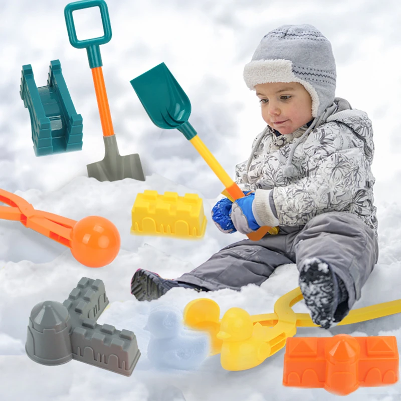 夹雪器冬季户外夹雪球玩具孩子雪球夹子玩雪工具小鸭子雪球套装