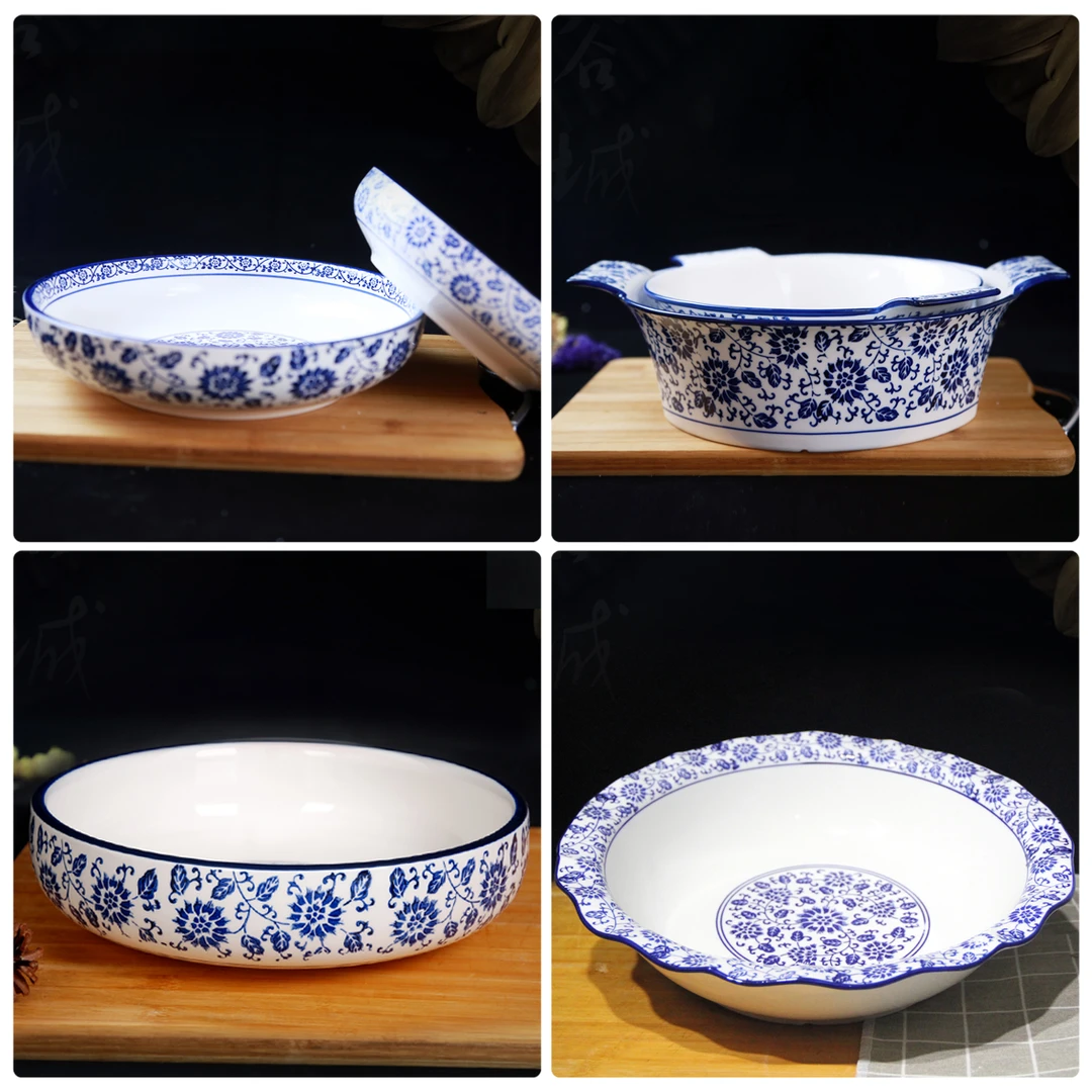 陶瓷大汤碗水煮鱼酸菜鱼汤盆浅碗炒菜深盘商用冒菜钵钵鸡家用