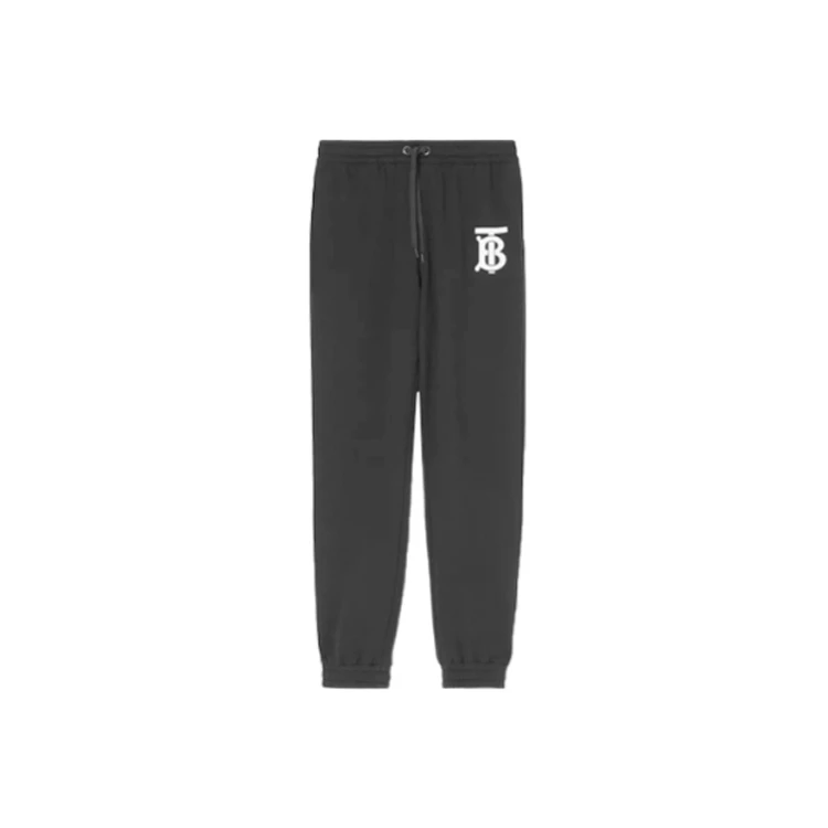99新 Burberry 博柏利经典TB字母Logo针织运动裤男款黑色