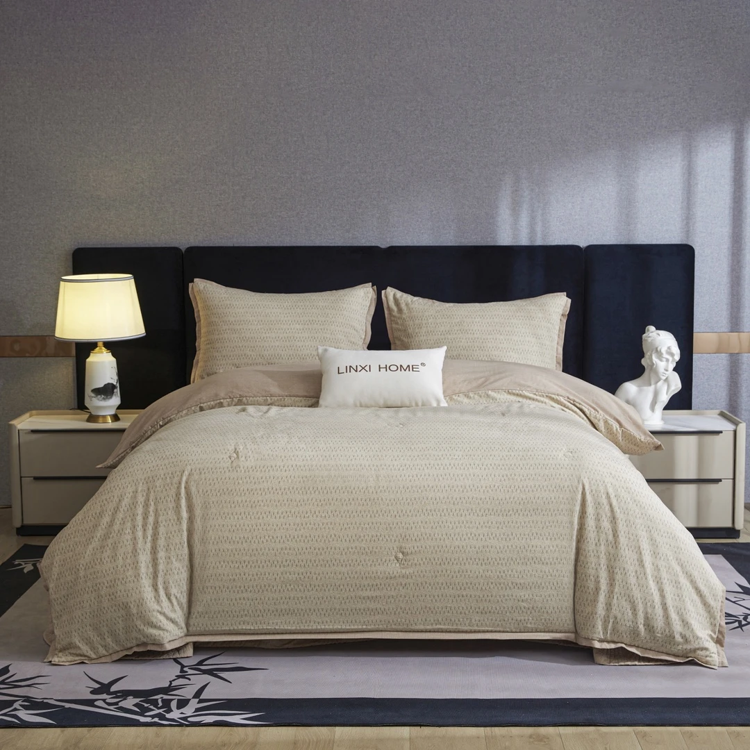 达尔文磨毛印花五件套 床盖三件套