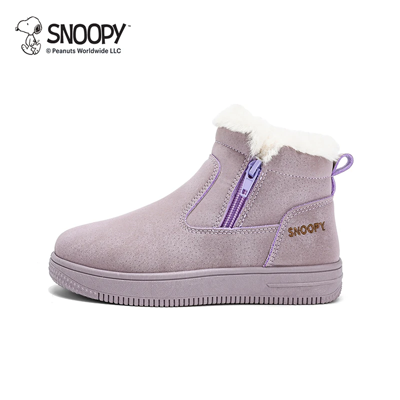 史努儿童雪地靴男童秋冬新款保暖加绒防滑高帮女童户外休闲潮鞋