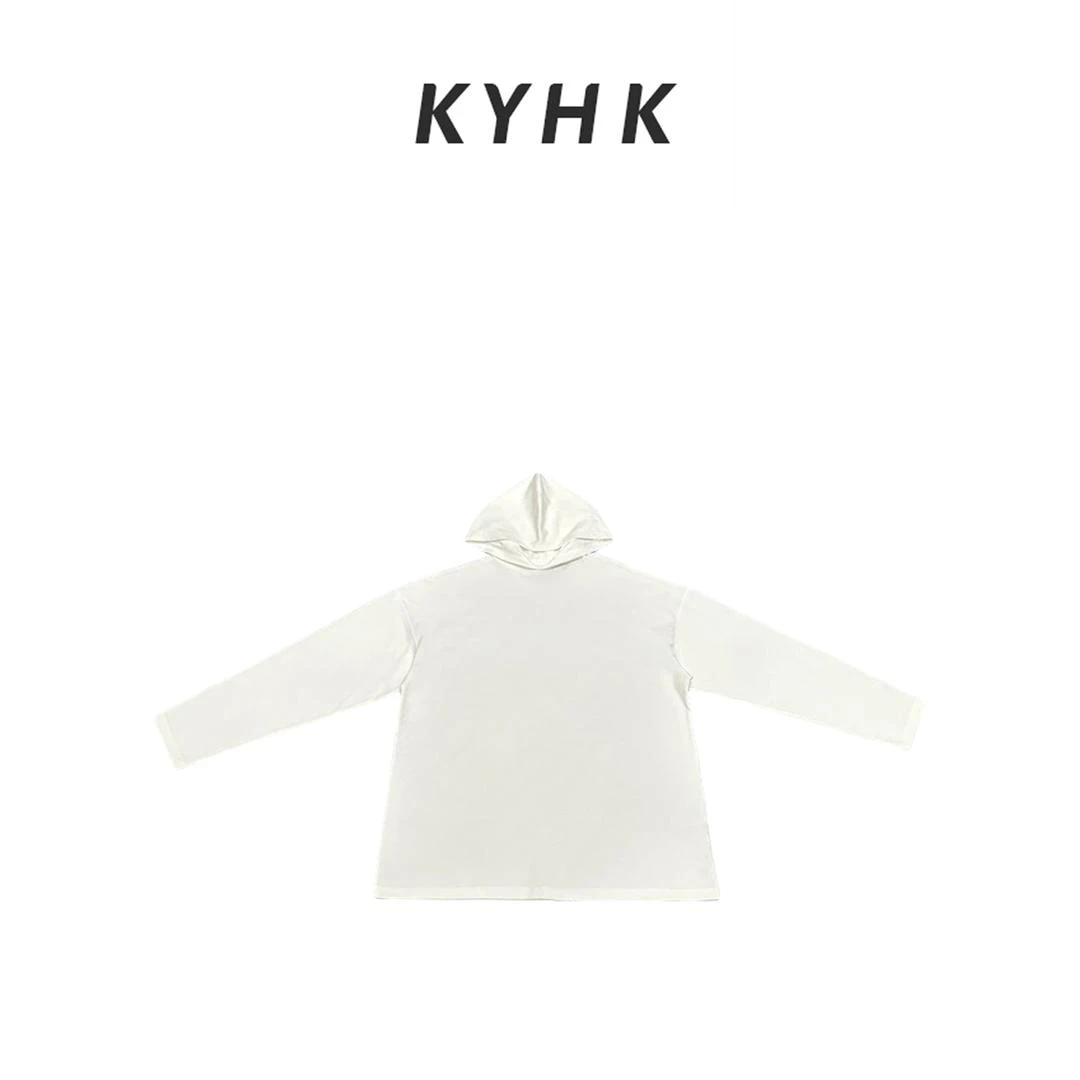 KYHK极简纯色棉质连帽衫长袖打底上衣241157