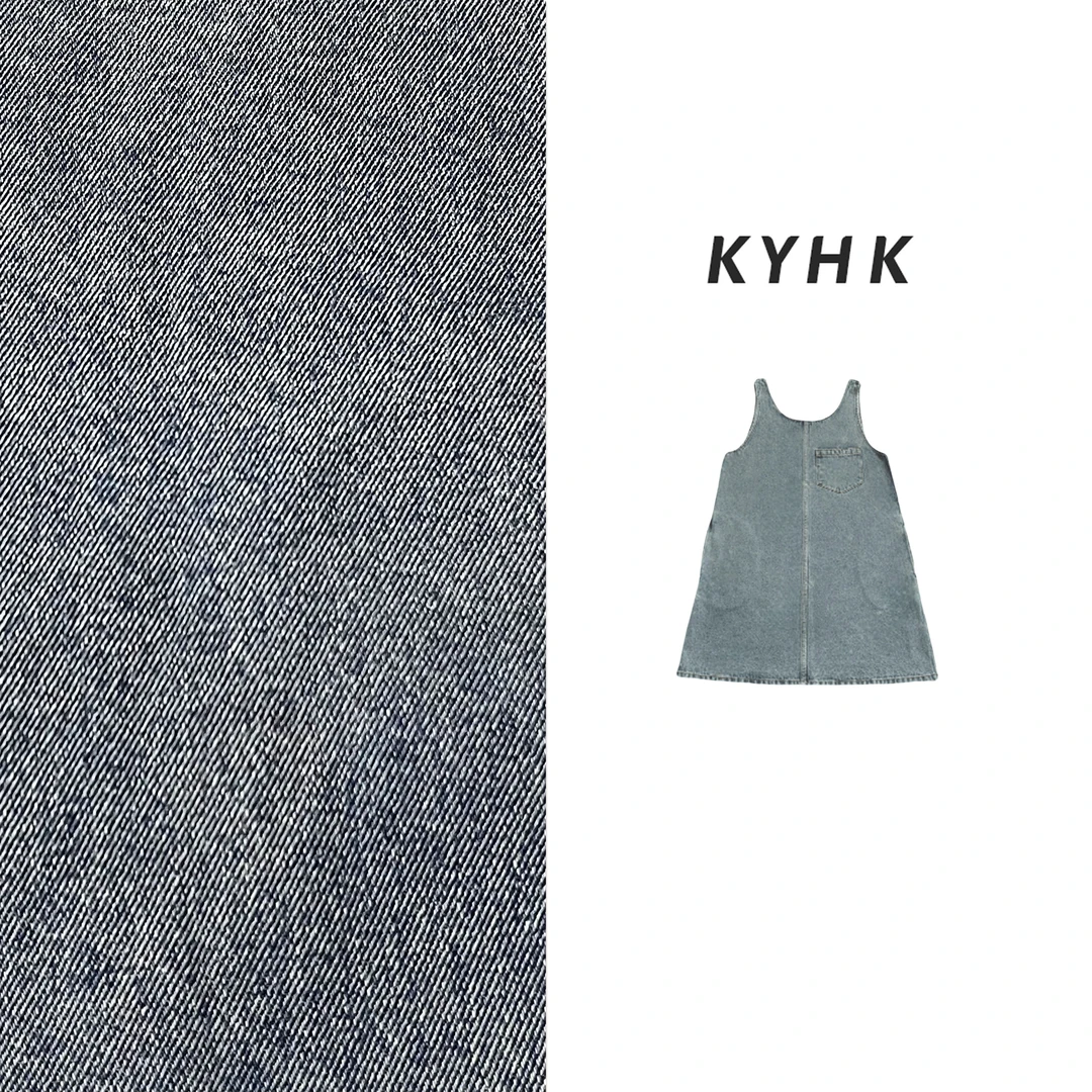 KYHK 复古休闲无袖水洗牛仔连体短裙背带裙240900
