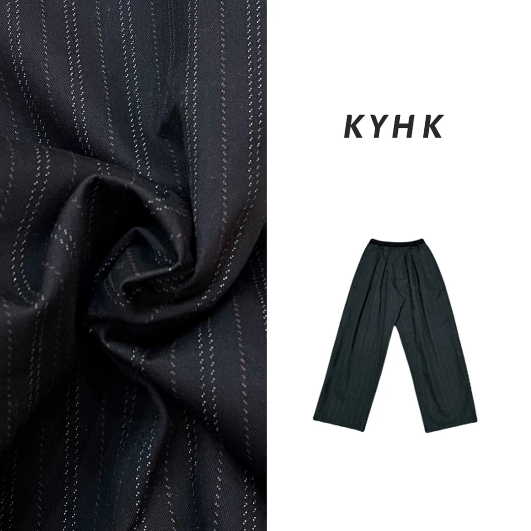 KYHK简约松紧腰百搭条纹萝卜裤240985