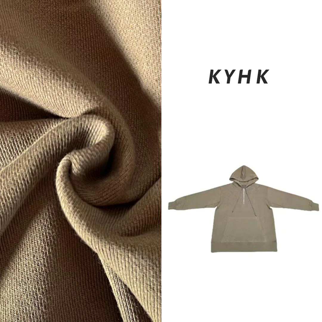 KYHK套头抽绳廓形半拉链连帽卫衣241058