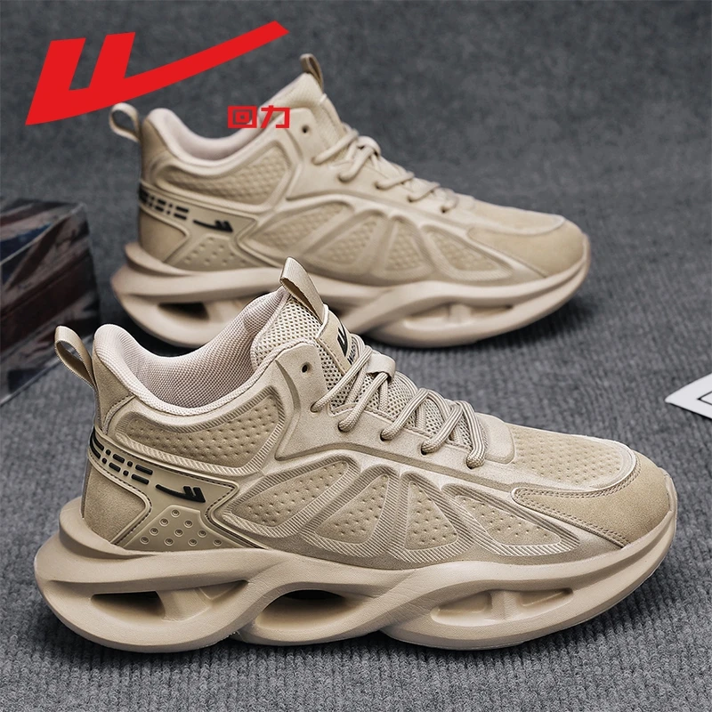 回力运动鞋男鞋2024冬季新款减震休闲跑步鞋青少年厚底增高老爹鞋