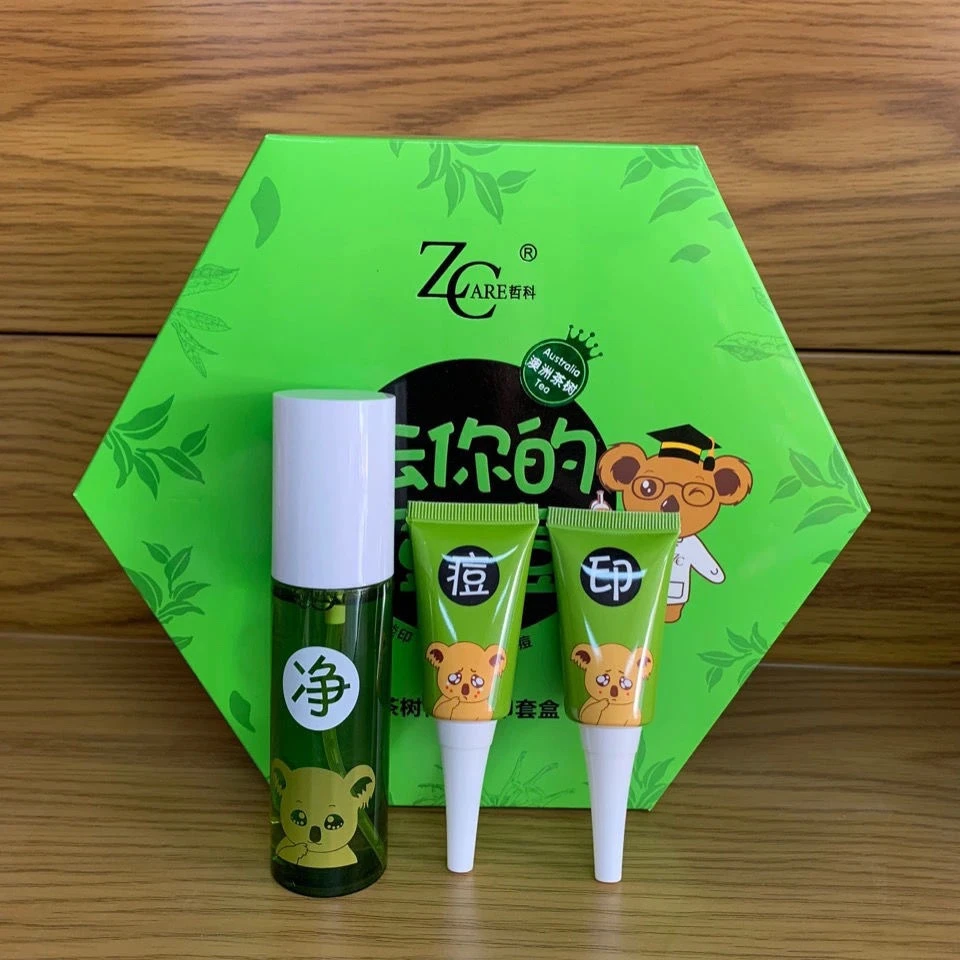 哲科去你的痘痘茶树祛痘淡印套盒三件套