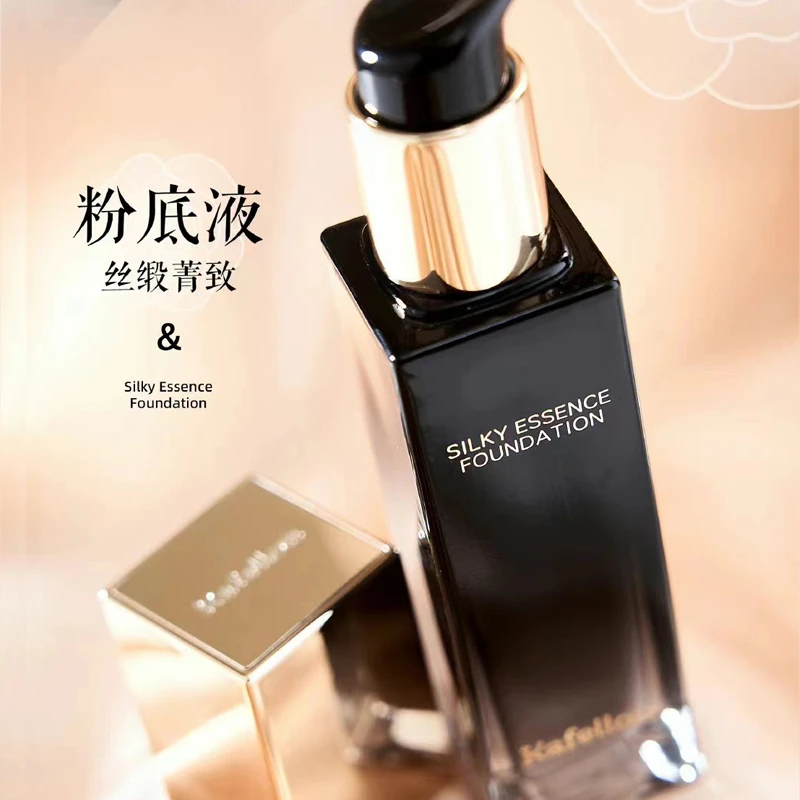 凯芙兰山茶花丝绒菁致粉底液30g持久提亮肤色正品