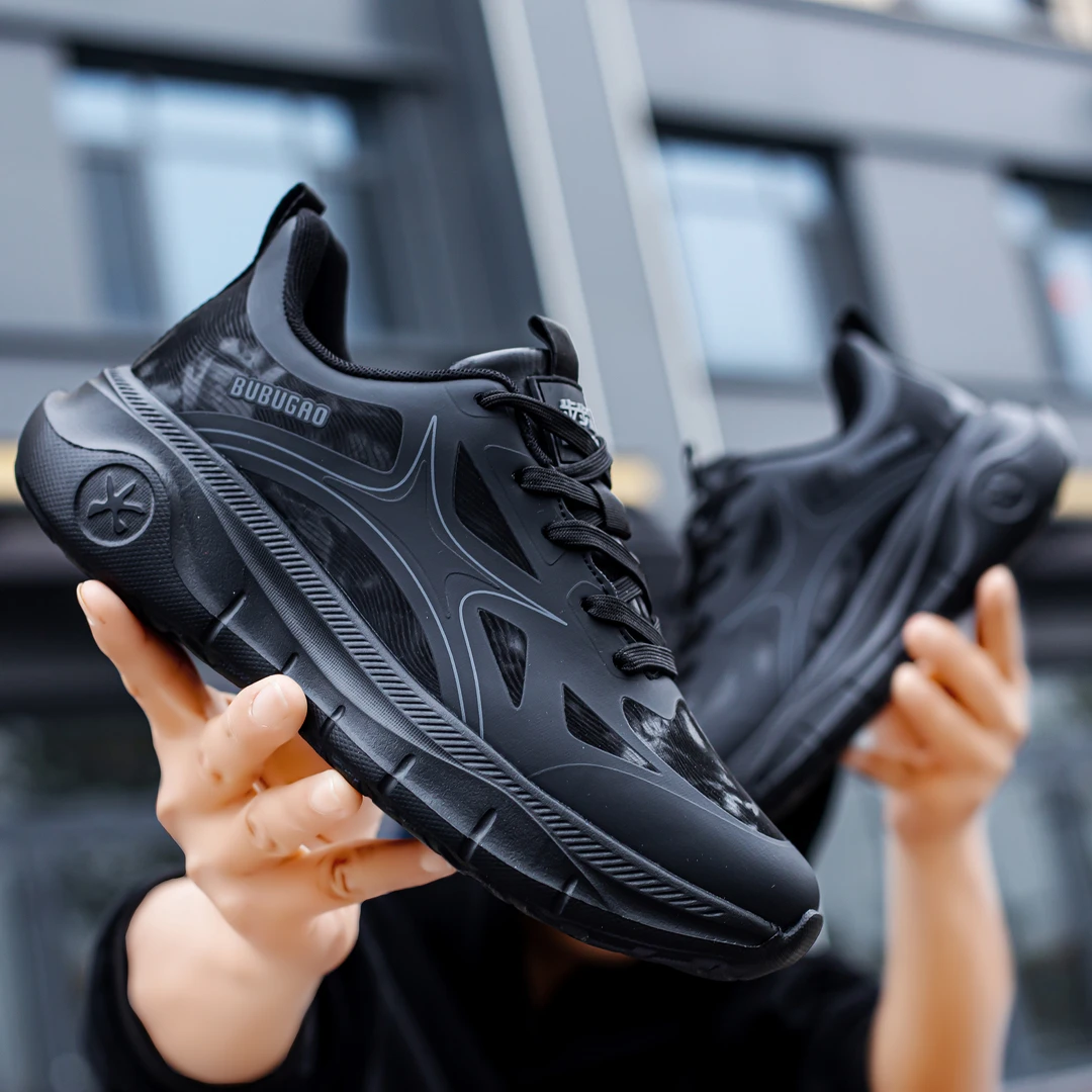 步步高/BUBUGAO商超冬季皮面运动跑步休闲鞋1012