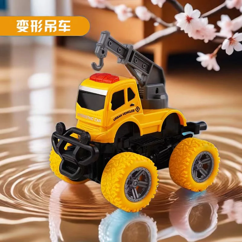 爆款儿童工程车系列吊车挖掘机油罐车云梯男孩女孩玩具车礼物惯性