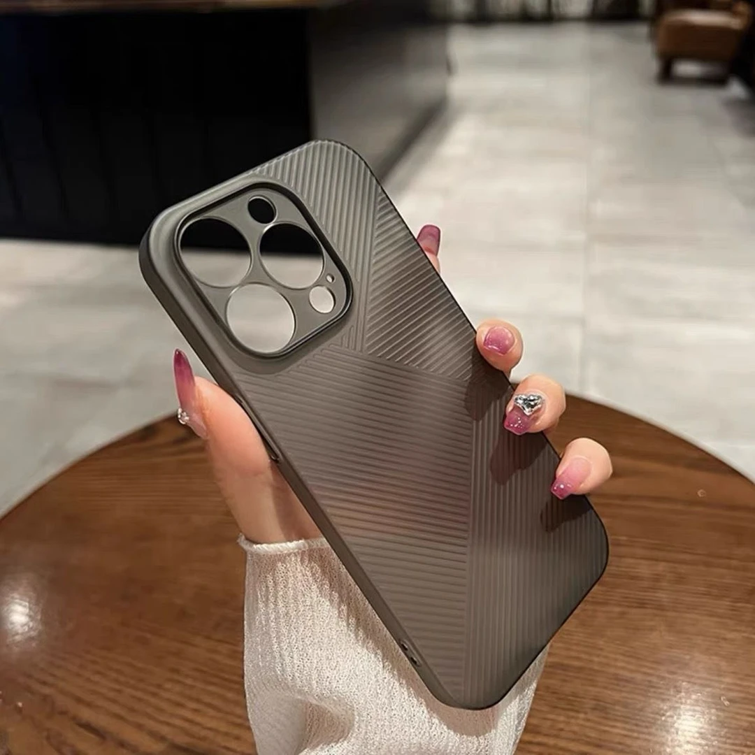 【几何磨砂硬壳】超薄隐形肤感防滑防指纹适用iphone14新款苹果13