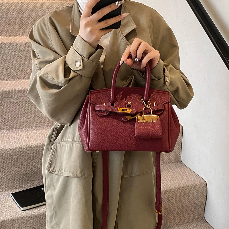 高级感手提包包女2024秋冬新款气质时尚铂金包简约百搭单肩斜挎包