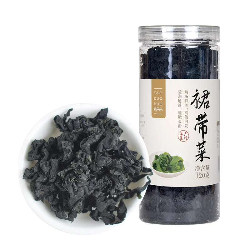 姚朵朵 裙带菜/海木耳/海白菜 自然晾晒 口感细腻 120g*3罐