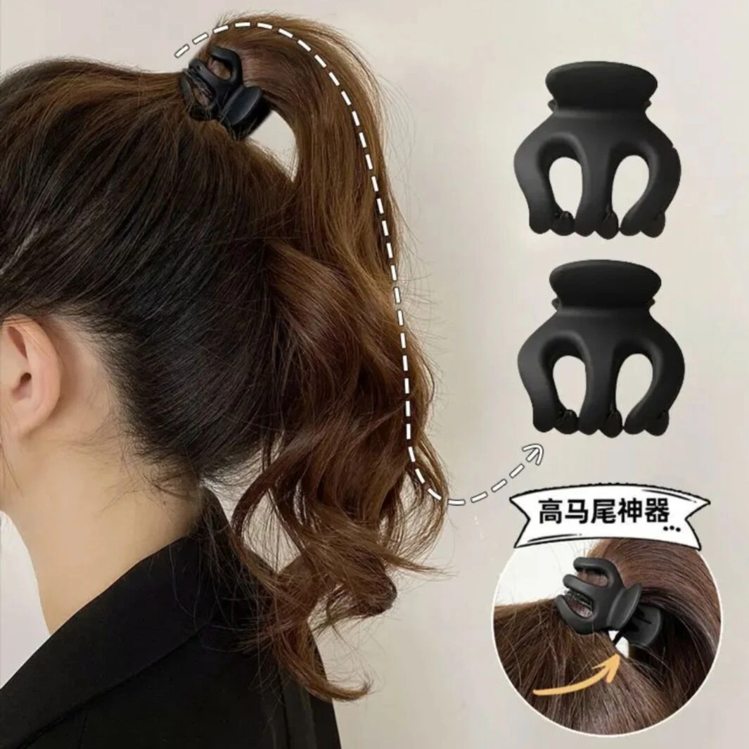 高马尾抓夹高颅顶神器时尚显高抓夹隐形夹简约百搭发饰新娘盘发器
