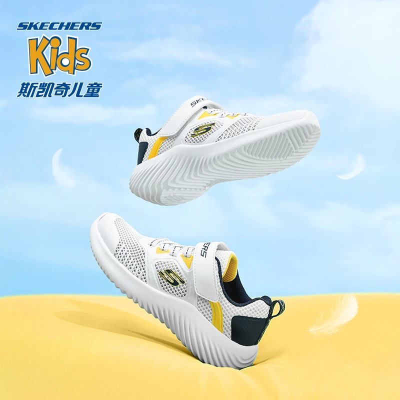 斯凯奇夏季新款男童网面透气休闲鞋软底女童跑步运动鞋405233L