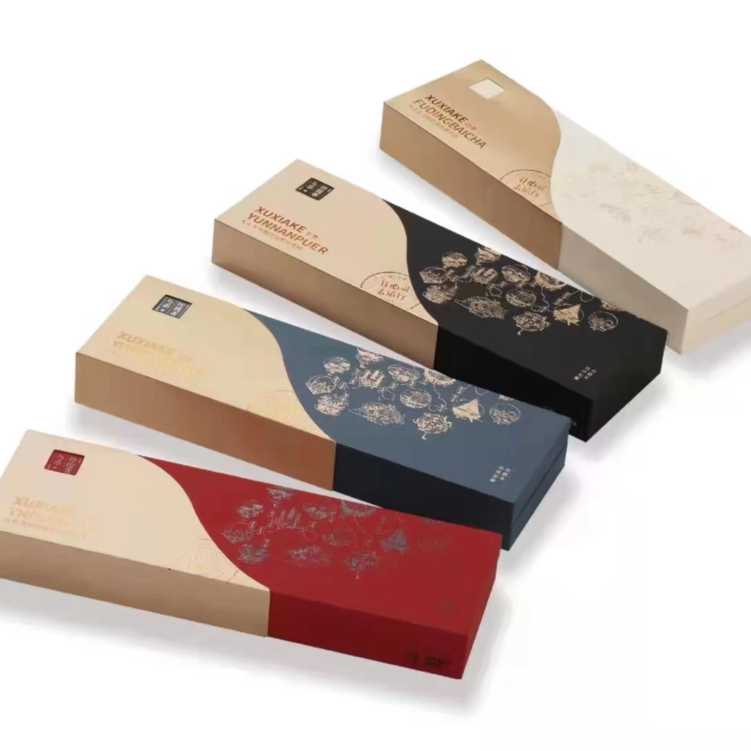 徐霞客与茶饼干茶组合装滇红茶普洱生茶普洱熟茶白茶组合4条装